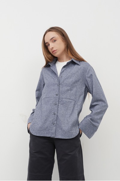 Сорочка тепла меланж блакитний (Р 145/3)